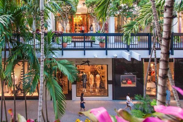 A view of the Bal Harbour shops