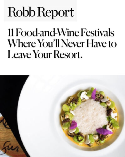 Robb Report Magazine Cover Plate of food