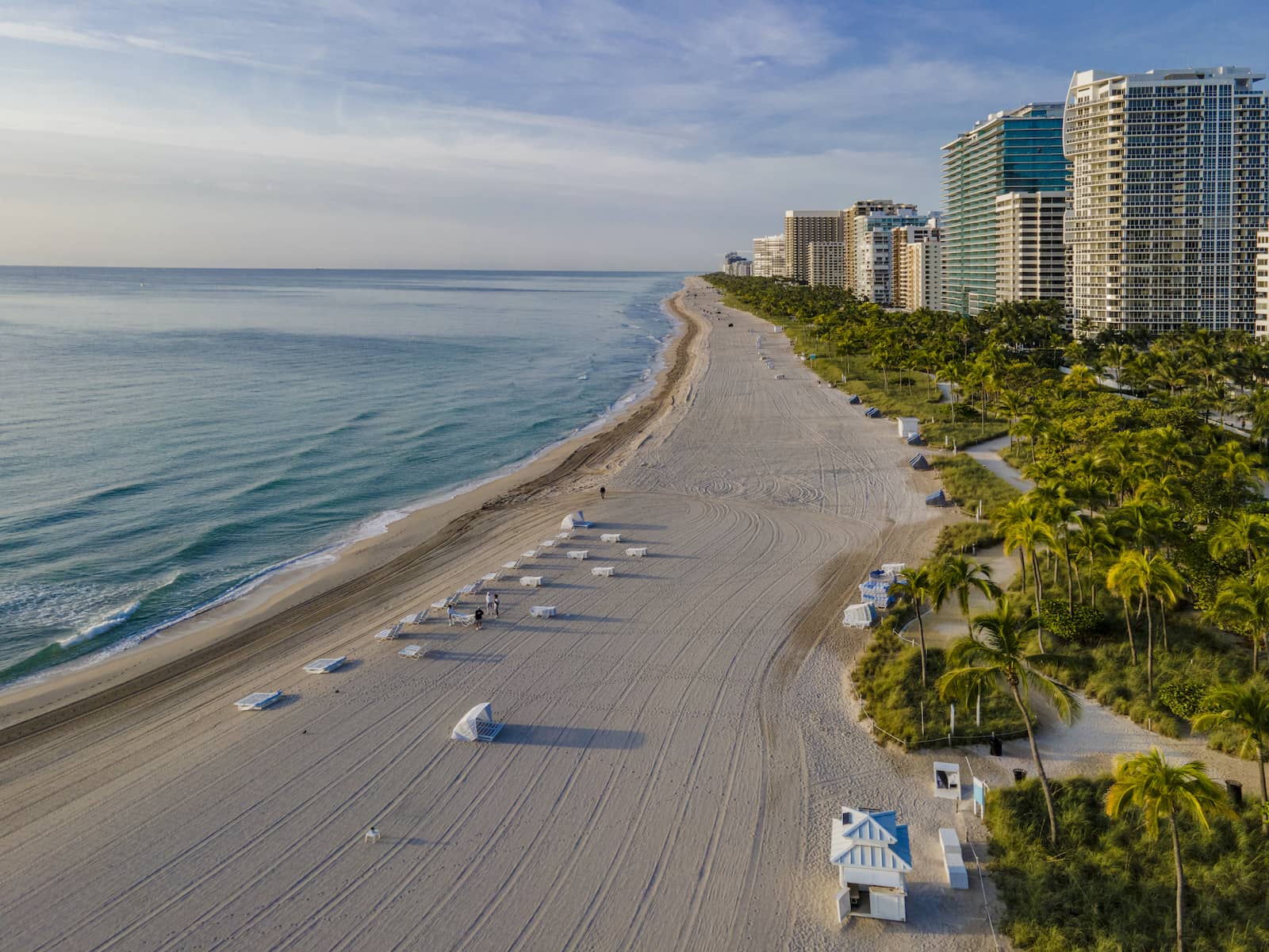 Buildings by the beach