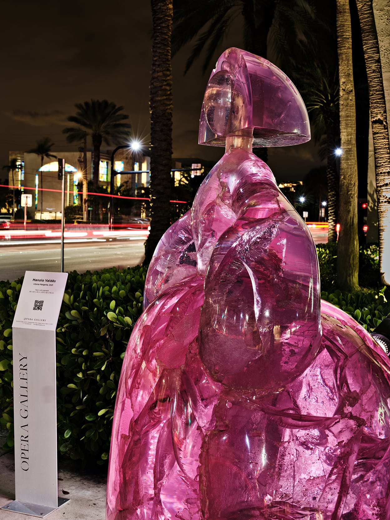 A pink sculpture