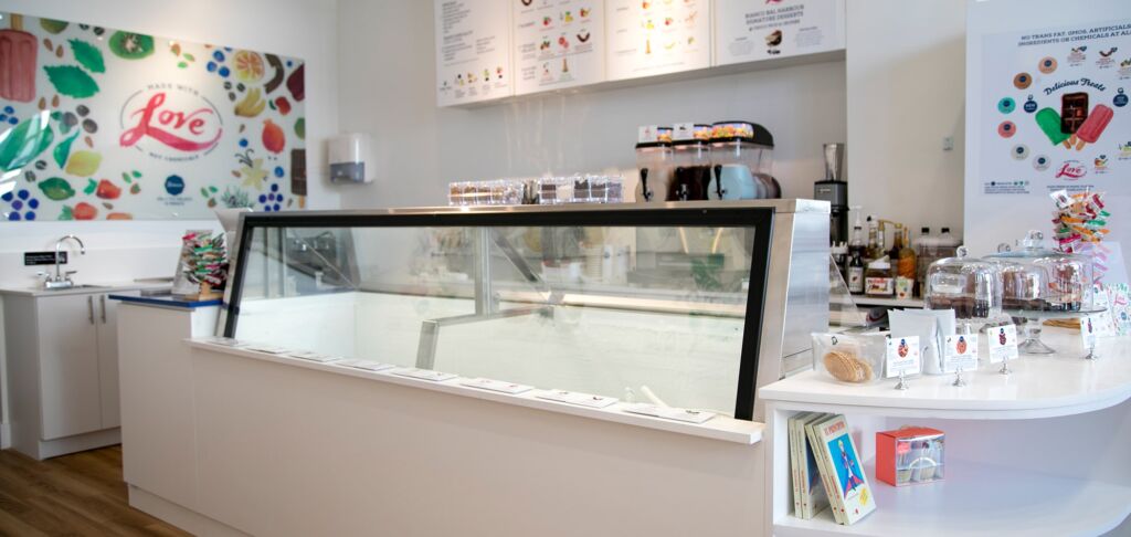 A gelato counter