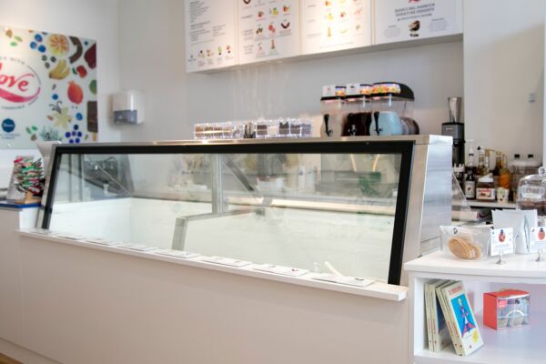 A gelato counter