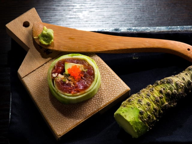 Fancy food on a cutting board