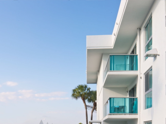 A view of the Beach Haus balconies