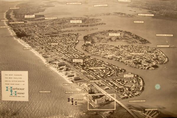 aerial historical view of Bal Harbour Village