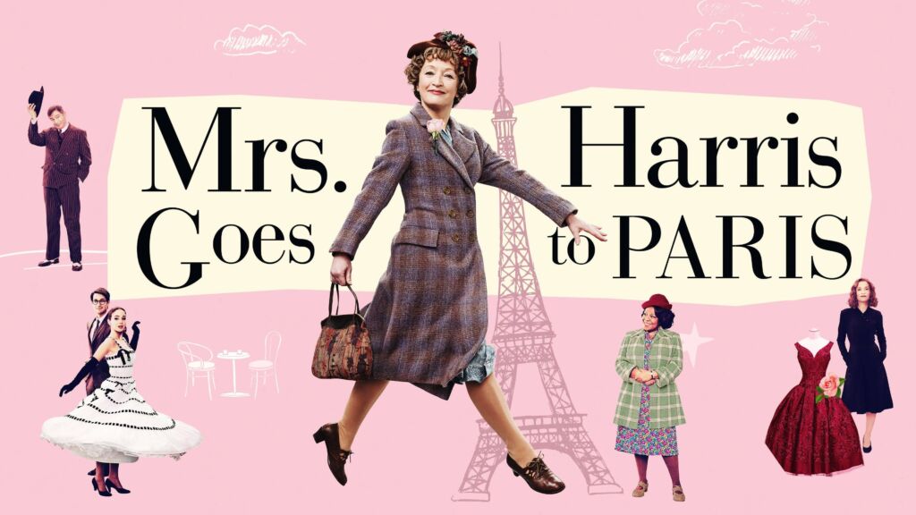 Mrs. Harris goes to Paris movie poster.