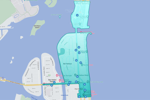 Map of Bal Harbour Freebee Service